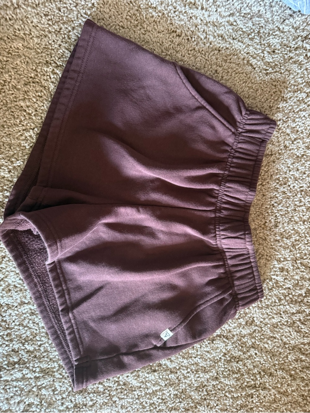 Casual Women’s Elastic Waist Maroon Shorts